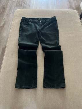 INC Denim Regular Fit Low Straight Leg Black Jeans